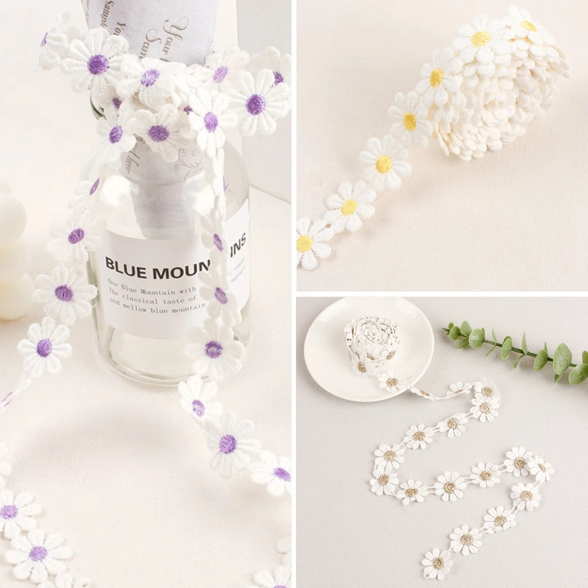 Delicate Lace Cotton Embroidery Ribbon Daisy Lace Fabric Trim for Dress Sewing Clothing Decoration diy Accessories 2 Yard
Delicate Lace Cotton Embroidery Ribbon Daisy Lace Fabric Trim for Dress Sewing Clothing Decoration diy Accessories 2 Yard