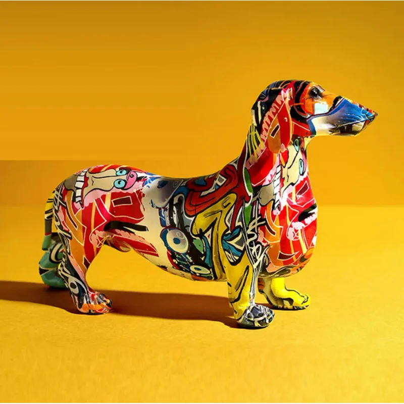 Creative Modern Painted Colorful Dachshund Dog Decoration Wine Cabinet Office Decor Desktop Crafts Character Resins Home Decor
Creative Modern Painted Colorful Dachshund Dog Decoration Wine Cabinet Office Decor Desktop Crafts Character Resins Home Decor