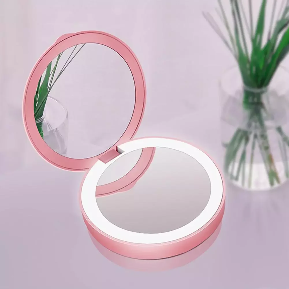 Makeup Mini LED Light Mirror Portable Tri-fold Illuminating Folding Power Bank Makeup Mirror USB Chargeableable Cosmetic Mirror
Makeup Mini LED Light Mirror Portable Tri-fold Illuminating Folding Power Bank Makeup Mirror USB Chargeableable Cosmetic Mirror