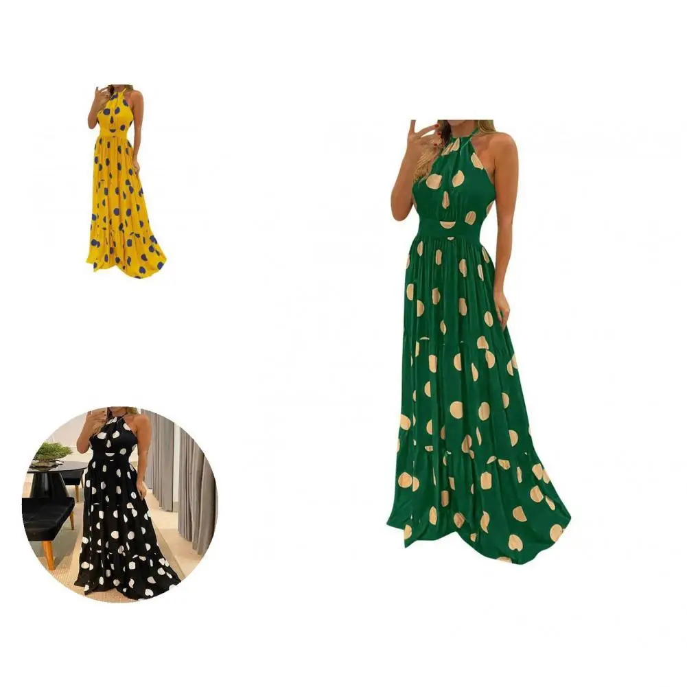 Comfortable Stylish Sexy Halter Loose Summer Long Dress Ruffle Trim Beach Dress Off Shoulder for Banquet
Comfortable Stylish Sexy Halter Loose Summer Long Dress Ruffle Trim Beach Dress Off Shoulder for Banquet