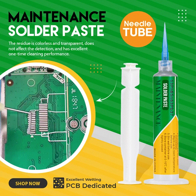 BGA Syringe Tin Solder Paste Leaded Sn63pb37 Melting Point 183 ℃ RELIFE 35g BGA Tin Solder Paste No-clean Syringe Liquid Flux
BGA Syringe Tin Solder Paste Leaded Sn63pb37 Melting Point 183 ℃ RELIFE 35g BGA Tin Solder Paste No-clean Syringe Liquid Flux