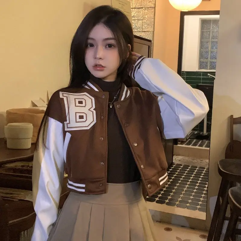 Cropped Baseball Women Jacket Coat College Varsity Jackets Y2k Streetwear Vintage Oversize Fashion Coat Aesthetic Casual
Cropped Baseball Women Jacket Coat College Varsity Jackets Y2k Streetwear Vintage Oversize Fashion Coat Aesthetic Casual