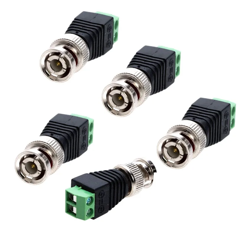 5Pcs BNC Male Connector Plug Coaxial Cat5 to BNC Male Plug 2 Screw Terminal Video Balun For CCTV Surveillance Camera Accessories
5Pcs BNC Male Connector Plug Coaxial Cat5 to BNC Male Plug 2 Screw Terminal Video Balun For CCTV Surveillance Camera Accessories