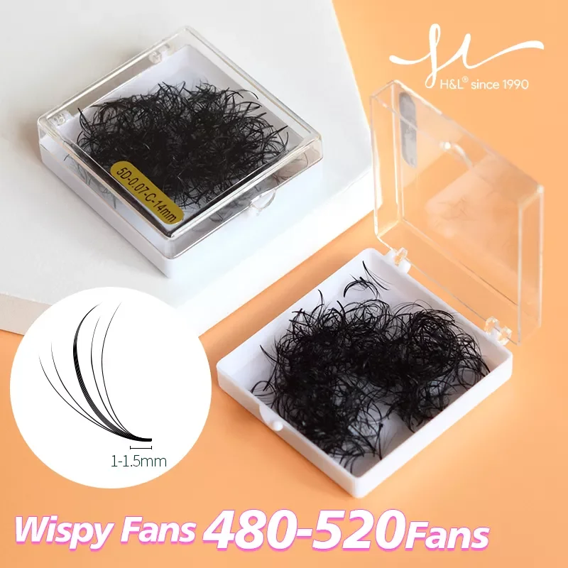 

NEW2022 SINCE 1990 PreMade Wispy Fans Length Safest Wispy Russian Volume Lashes Extension Hybrid Wimpers For Natural Look