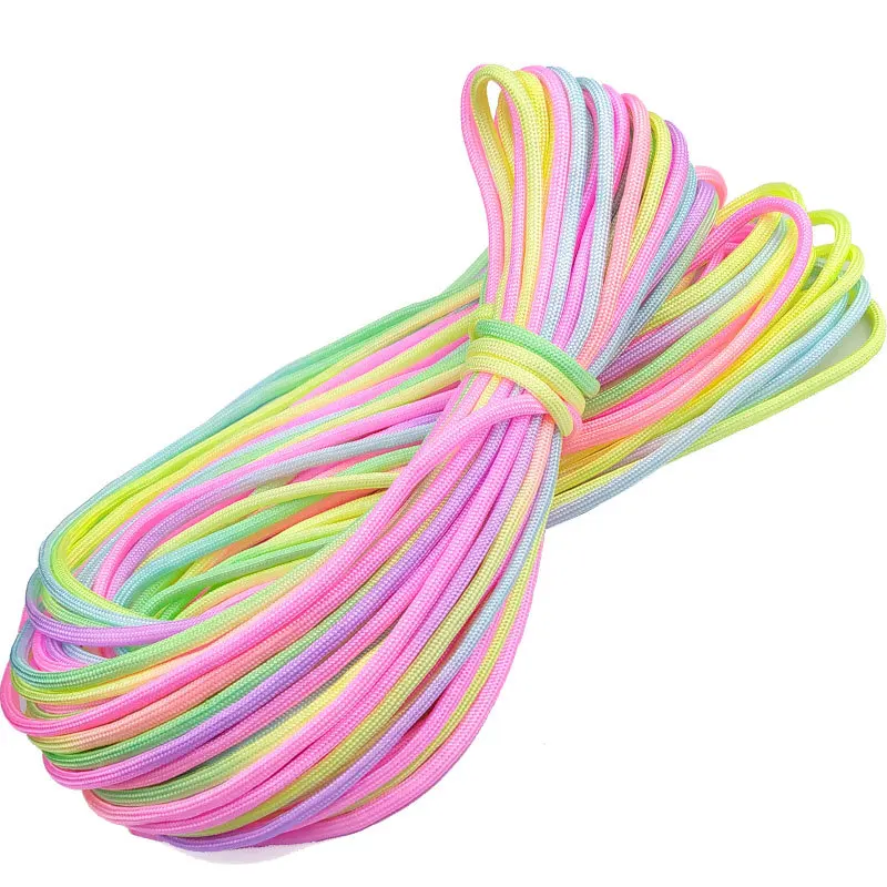 4mm Rainbow Colors Cord Rope III 7 Strand Parachute Lanyard Rope Climbing Camping Survival Equipment Paracord Bracelet 30M
4mm Rainbow Colors Cord Rope III 7 Strand Parachute Lanyard Rope Climbing Camping Survival Equipment Paracord Bracelet 30M