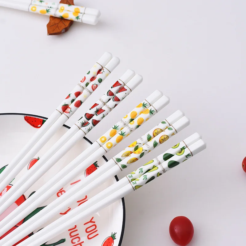 5Pairs/Set Fruit Ceramics Chopsticks Eco-friendly Kitchen Tool Chopsticks Anti-Slip Ceramic Tableware
5Pairs/Set Fruit Ceramics Chopsticks Eco-friendly Kitchen Tool Chopsticks Anti-Slip Ceramic Tableware