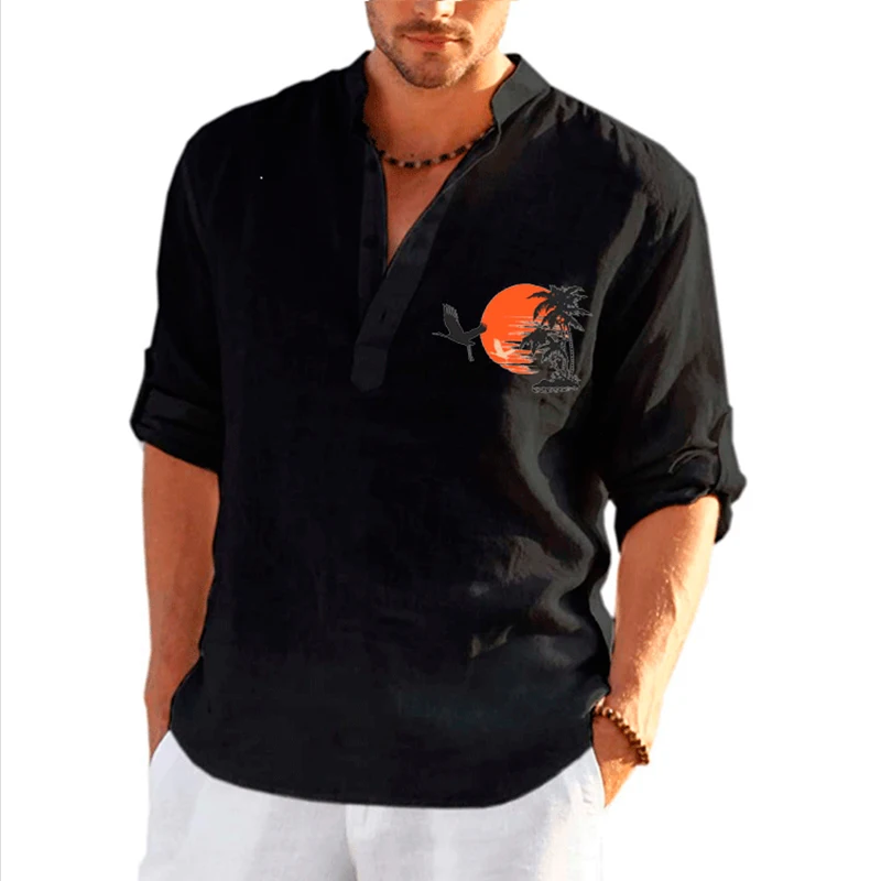 New Men's Daily Linen Long Sleeve Shirts Solid Color Casual T-Shirts Loose and Comfortable Pullover Tops
New Men's Daily Linen Long Sleeve Shirts Solid Color Casual T-Shirts Loose and Comfortable Pullover Tops