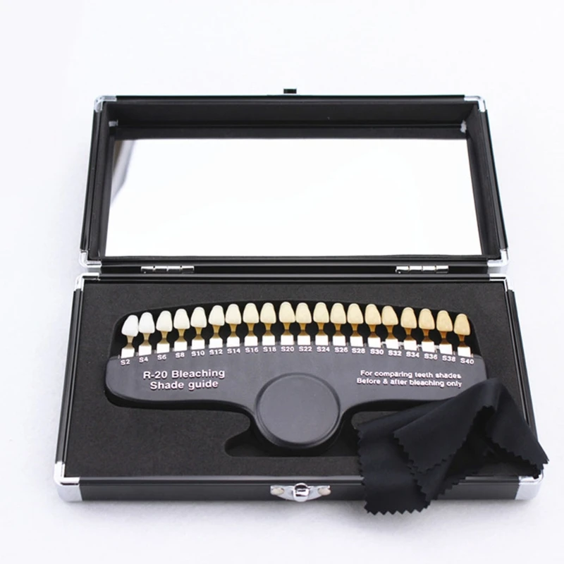 Professional 3D Teeth Whitening Shade Guide with Mirror Tooth Bleaching Shade Chart 20 Colors
Professional 3D Teeth Whitening Shade Guide with Mirror Tooth Bleaching Shade Chart 20 Colors