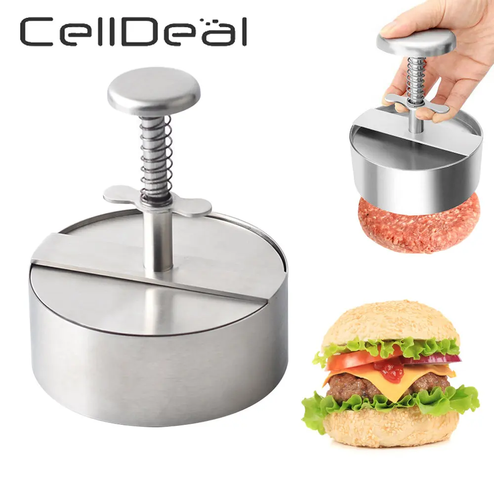 Hamburger Press Round Burger Patty Maker 304 Stainless Steel Pork Beef Burgers Manual Press Mold Household Kitchen Gadgets
Hamburger Press Round Burger Patty Maker 304 Stainless Steel Pork Beef Burgers Manual Press Mold Household Kitchen Gadgets