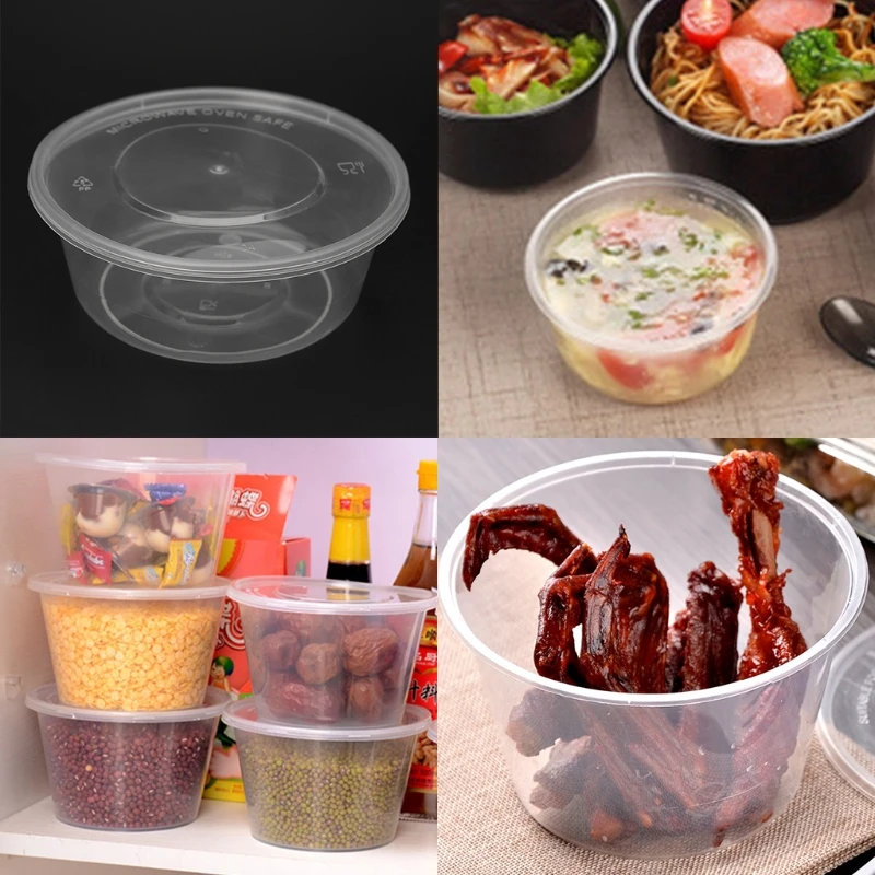 10Pcs Plastic Disposable Lunch Soup Bowl Food Round Container Box With Lids New
10Pcs Plastic Disposable Lunch Soup Bowl Food Round Container Box With Lids New