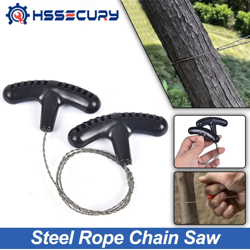 Outdoor Steel Rope Chain Saw Practical Portable For Emergency Survival Gear Steel Wire Kits Travel Woodworking Cutter Hand Tools
Outdoor Steel Rope Chain Saw Practical Portable For Emergency Survival Gear Steel Wire Kits Travel Woodworking Cutter Hand Tools