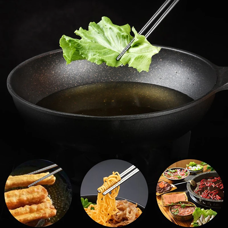 1 Pair Stainless Steel Chopsticks Non-slip Threaded Stainless Steel Chopsticks Extra Long Chopstick for Hot Pot 14.97 Inch
1 Pair Stainless Steel Chopsticks Non-slip Threaded Stainless Steel Chopsticks Extra Long Chopstick for Hot Pot 14.97 Inch