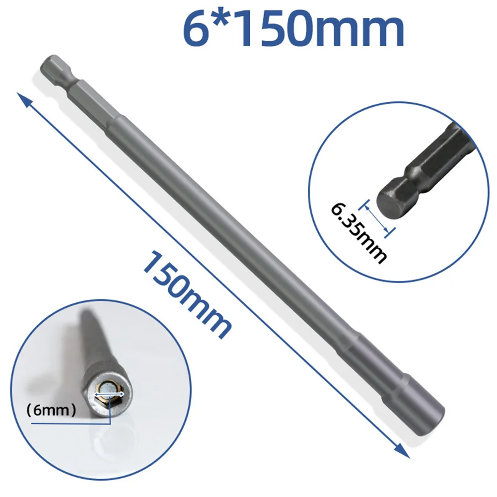 

150mm Long 6mm-19mm Screw Metric Driver Tool Set Adapter Drill Bit 5 To 13mm Hexagonal Shank Hex Nut Socket Screw Tool