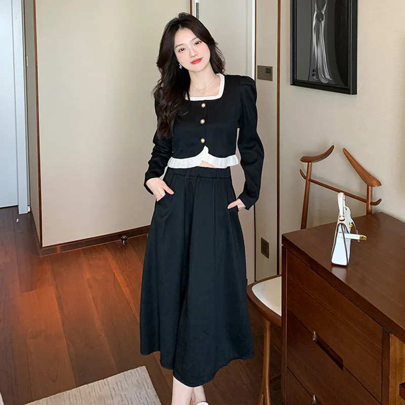 New Style Square Collar Ruffles Trim Patchwork Top+High Waist Skirt Two-Piece Small Fragrant Suit For Women
New Style Square Collar Ruffles Trim Patchwork Top+High Waist Skirt Two-Piece Small Fragrant Suit For Women