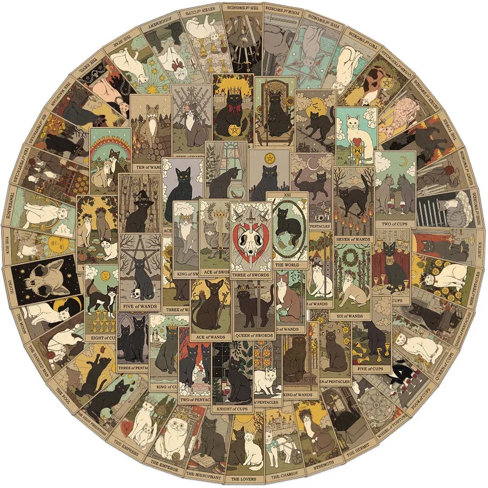 10/50 Pcs Cat Tarot Cards DIY Waterproof Graffiti Stickers Backpack Scrapbook Pencil Case Laptop Decorataion Sticker Decals
10/50 Pcs Cat Tarot Cards DIY Waterproof Graffiti Stickers Backpack Scrapbook Pencil Case Laptop Decorataion Sticker Decals