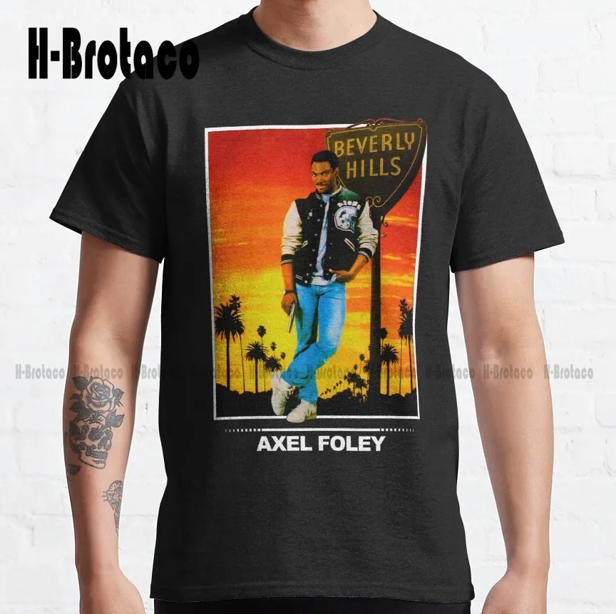 Классическая футболка Axel Foley высококачественные милые элегантные хлопковые