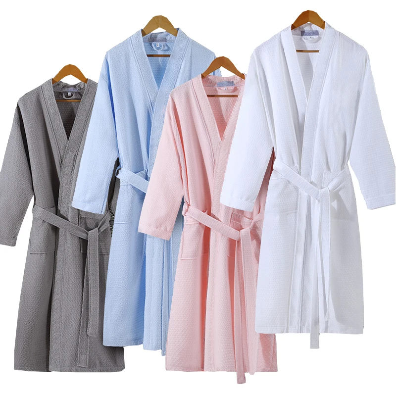 

Lovers Sexy Women Robes Gown Robe Peignoir Water Bridesmaid Waffle Summer Fashion Bath Dressing Bathrobe Size Plus Kimono Suck