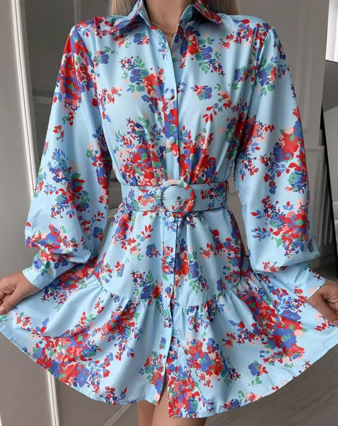 Button Front Floral Print Shirt Dress With BeltGarden Party DressParty Dress for Women Sexy ClubWomens Party Dress
Button Front Floral Print Shirt Dress With BeltGarden Party DressParty Dress for Women Sexy ClubWomens Party Dress