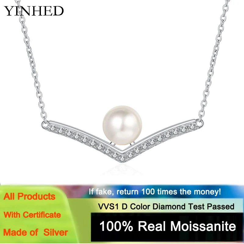 Yanleyu 925 Sterling Silver Clavicle Chain Women's Original 8mm Flawless Freshwater Pearl V-shaped Moissanite Necklace Gift
Yanleyu 925 Sterling Silver Clavicle Chain Women's Original 8mm Flawless Freshwater Pearl V-shaped Moissanite Necklace Gift