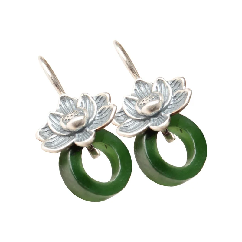 Женские серьги из серебра 925 пробы, с нефритом
Женские серьги из серебра 925 пробы, с нефритом