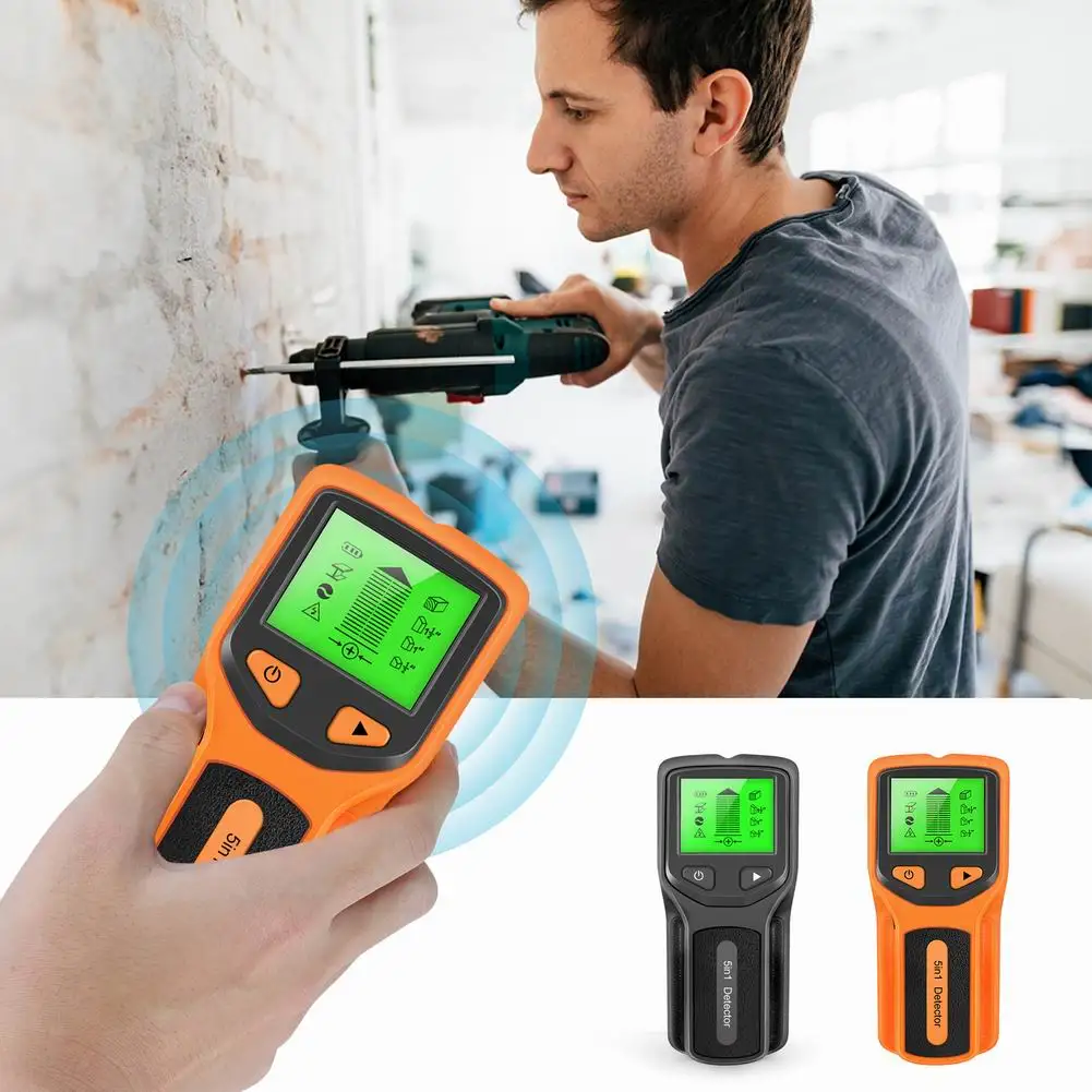 5 in 1 PVC Stud Finder Wall Scanner Electronic Stud Detector Wood Studs Metal AC Wire Detection with LCD Display Stud Sensor
5 in 1 PVC Stud Finder Wall Scanner Electronic Stud Detector Wood Studs Metal AC Wire Detection with LCD Display Stud Sensor