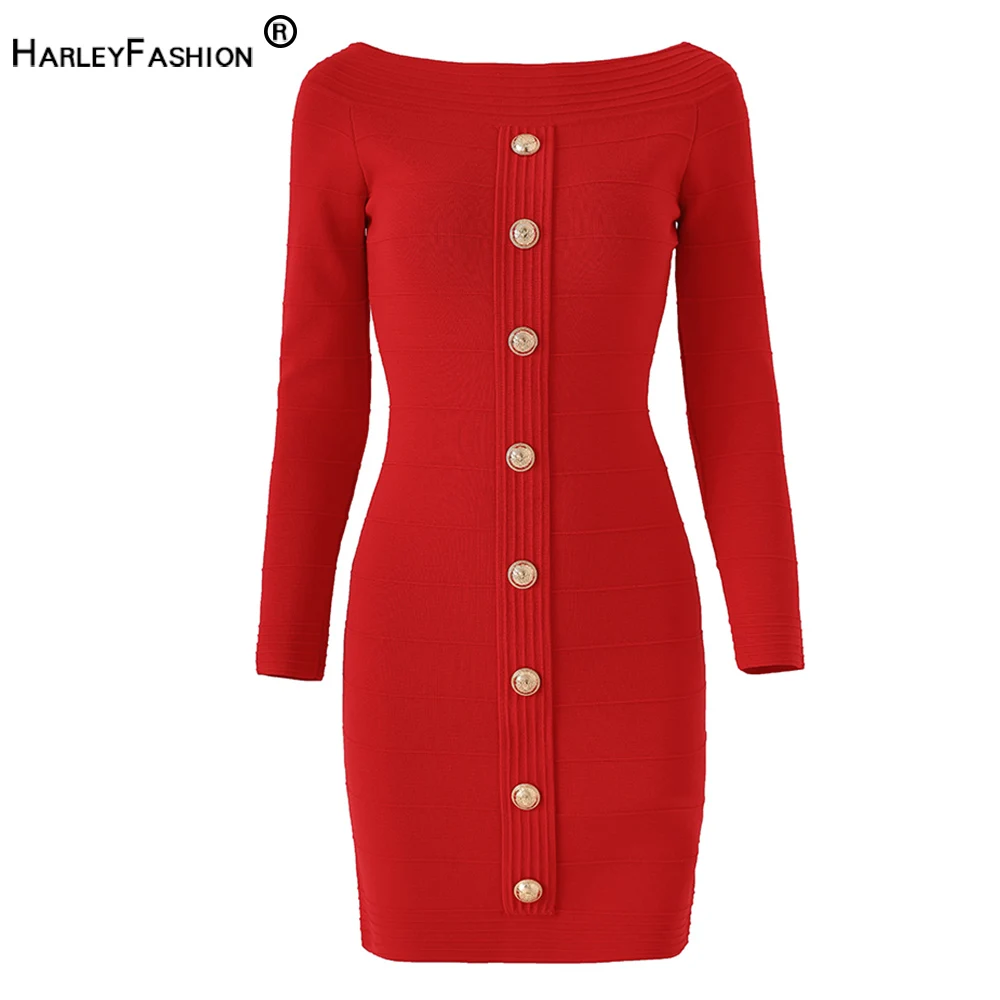 New Year Red Slash Neck Off-the-shoulder Elegant Women Quality Buttons-front Knitted Min Dress for Female Clothing
New Year Red Slash Neck Off-the-shoulder Elegant Women Quality Buttons-front Knitted Min Dress for Female Clothing