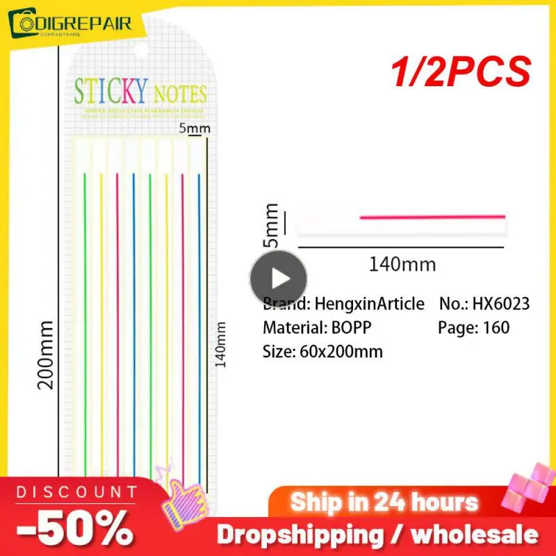 1/2PCS Color Post Its Notes Waterproof Transparent Index Tabs Reusable Sticker Office Supplies Fluorescent Notepad
1/2PCS Color Post Its Notes Waterproof Transparent Index Tabs Reusable Sticker Office Supplies Fluorescent Notepad