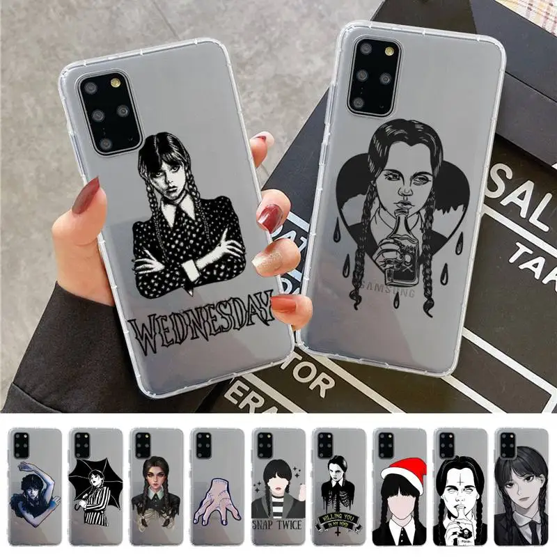 Wednesday Addams Phone Case for Samsung A51 A52 A71 A12 for Redmi 7 9 9A for Huawei Honor8X 10i Clear Case
Wednesday Addams Phone Case for Samsung A51 A52 A71 A12 for Redmi 7 9 9A for Huawei Honor8X 10i Clear Case