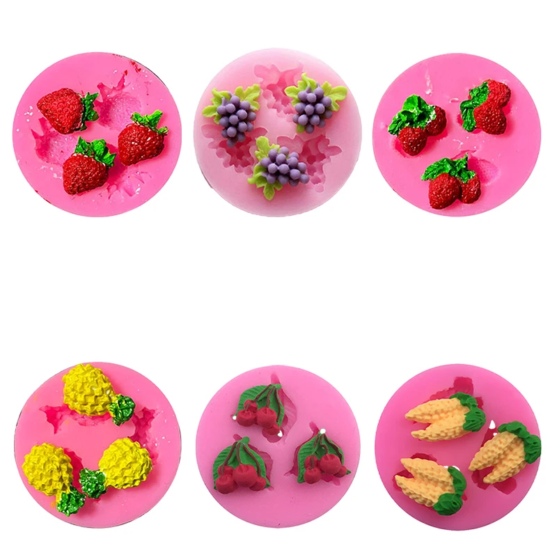 Mini 3D Fruit Silicone Mold Cherry Apple Pineapple Strawberry Fondant Molds Chocolate Cake Decoration Tools DIY Kitchen Baking
Mini 3D Fruit Silicone Mold Cherry Apple Pineapple Strawberry Fondant Molds Chocolate Cake Decoration Tools DIY Kitchen Baking