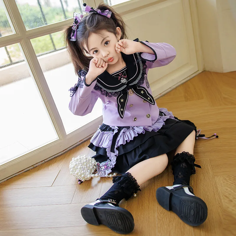 New 2023 Sanrio Anime Kuromi Kids Girls Lolita Dress Jacket Shirt Cartoon Children Princess Dress Cosplay Halloween Gifts Toys
New 2023 Sanrio Anime Kuromi Kids Girls Lolita Dress Jacket Shirt Cartoon Children Princess Dress Cosplay Halloween Gifts Toys