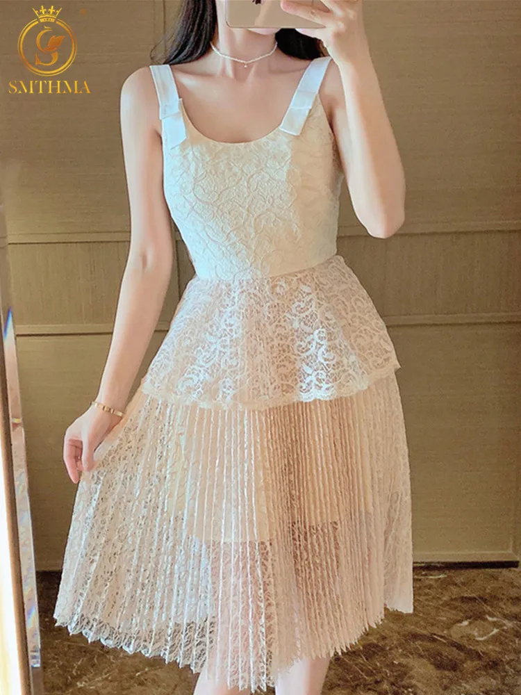 SMTHMA New Arrival Summer Sexy Sleeveless Strap Lace Hollow Out Party Dresses Lady Chic Sweet Casual Runway Dress Vestidos
SMTHMA New Arrival Summer Sexy Sleeveless Strap Lace Hollow Out Party Dresses Lady Chic Sweet Casual Runway Dress Vestidos