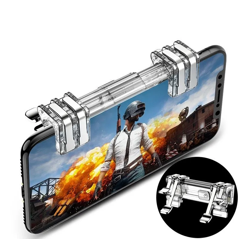 Gaming Trigger Mobile Phone For PUBG Gun Game Fire Button Handle Joystick For L1R1 Shooter Game Controller For Phone IOS Android
Gaming Trigger Mobile Phone For PUBG Gun Game Fire Button Handle Joystick For L1R1 Shooter Game Controller For Phone IOS Android