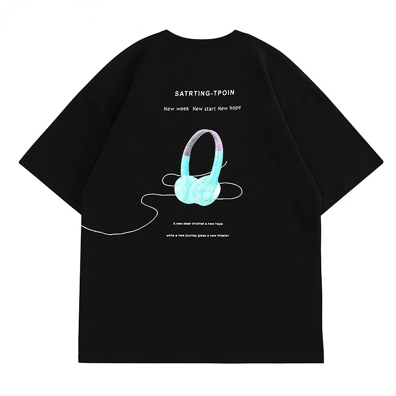 Maxbarley Men's Oversized T-Shirt Men Plus Size 2022 Earphone Print Hip Hop Y2K Streetwear Harajuku Cotton Tee Shirt For Men 
Maxbarley Men's Oversized T-Shirt Men Plus Size 2022 Earphone Print Hip Hop Y2K Streetwear Harajuku Cotton Tee Shirt For Men