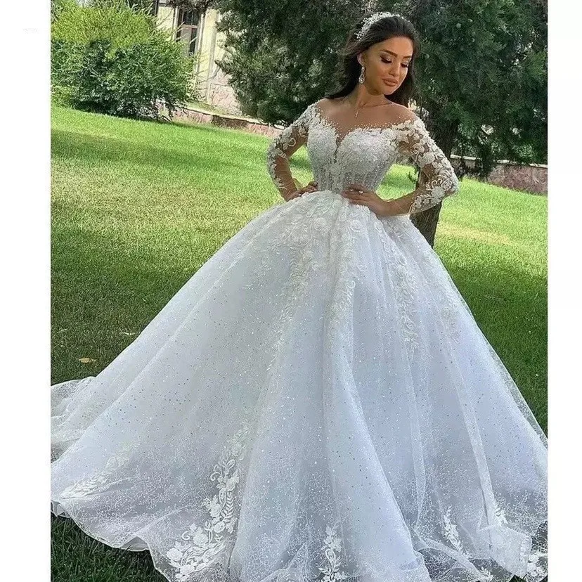 New Wedding Dresses Full Sleeve Wedding Gown Luxury Zipper Back Ball Gown Classic Lace Embroidery Vestido De Noiva Plus Size
New Wedding Dresses Full Sleeve Wedding Gown Luxury Zipper Back Ball Gown Classic Lace Embroidery Vestido De Noiva Plus Size