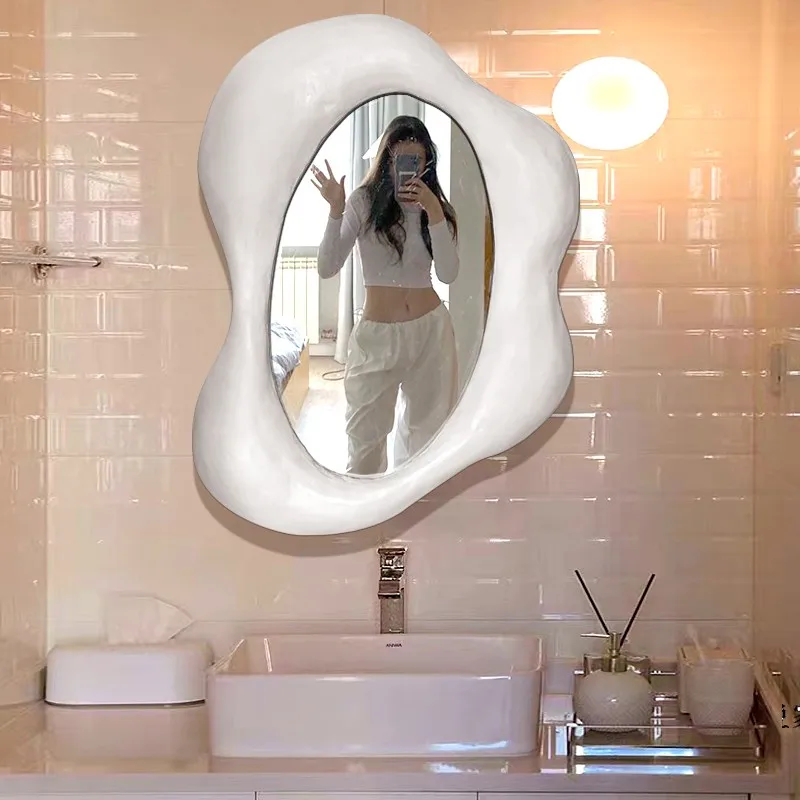 Irregular Mirror Vanity Wall Hanging Bathroom Wood Art Modern Design Mirrors Living Room Makeup Lustro Room Decoration Aesthetic
Irregular Mirror Vanity Wall Hanging Bathroom Wood Art Modern Design Mirrors Living Room Makeup Lustro Room Decoration Aesthetic