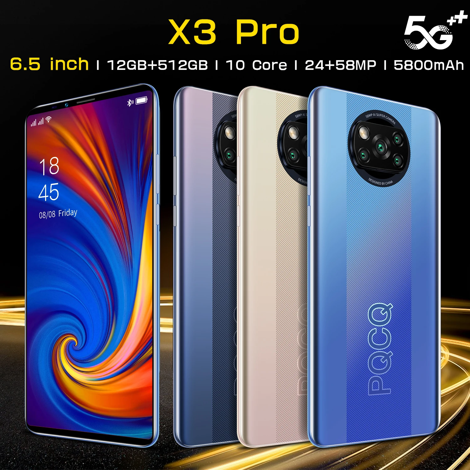 Global Version X3 Pro Smart Phone 6.5 HD Screen MTK6595 10 Core 12GB 512GB Android 10 Mobile Phone unibody Cellphone Google GPS
Global Version X3 Pro Smart Phone 6.5 HD Screen MTK6595 10 Core 12GB 512GB Android 10 Mobile Phone unibody Cellphone Google GPS