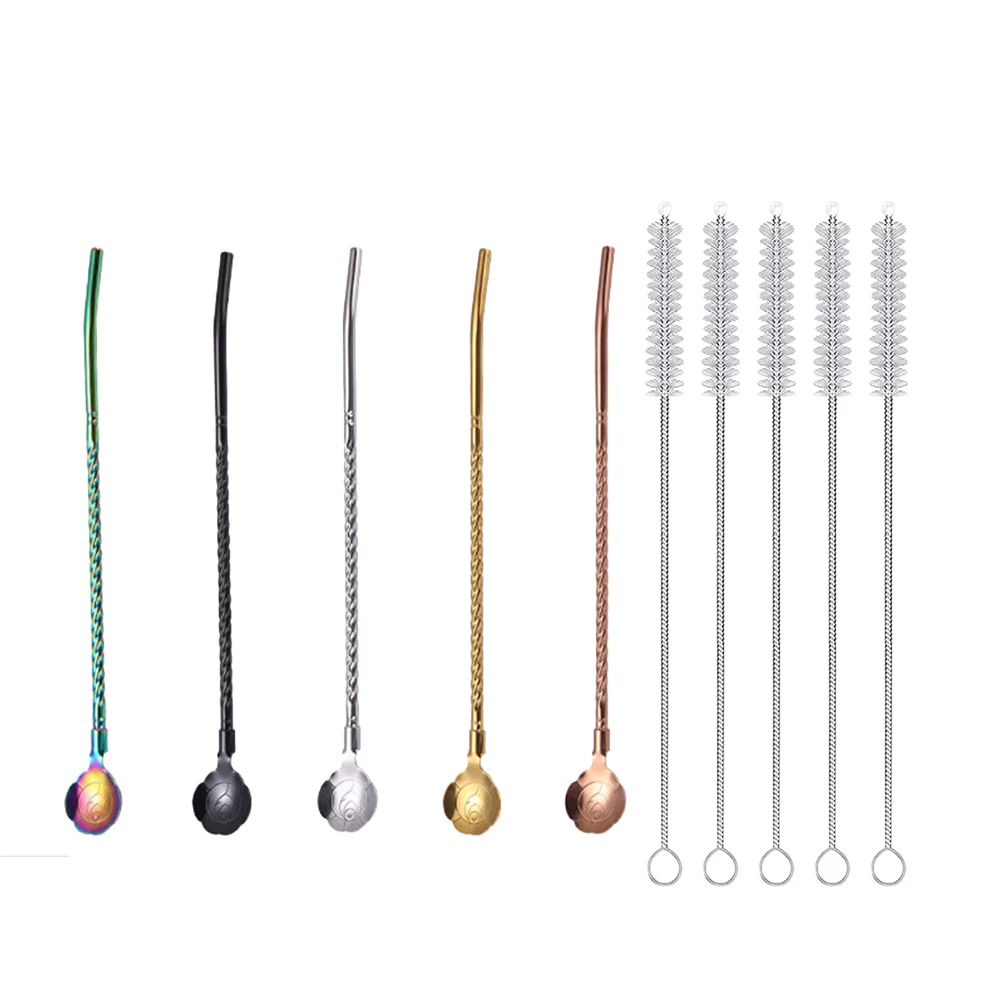 5 Pcs 2 in 1 Stainless Steel Straws Spoon,Reusable Tea Strainer,for Coffee,Tea,Milkshake,Cocktail(with 5 Cleaning Brush)
5 Pcs 2 in 1 Stainless Steel Straws Spoon,Reusable Tea Strainer,for Coffee,Tea,Milkshake,Cocktail(with 5 Cleaning Brush)