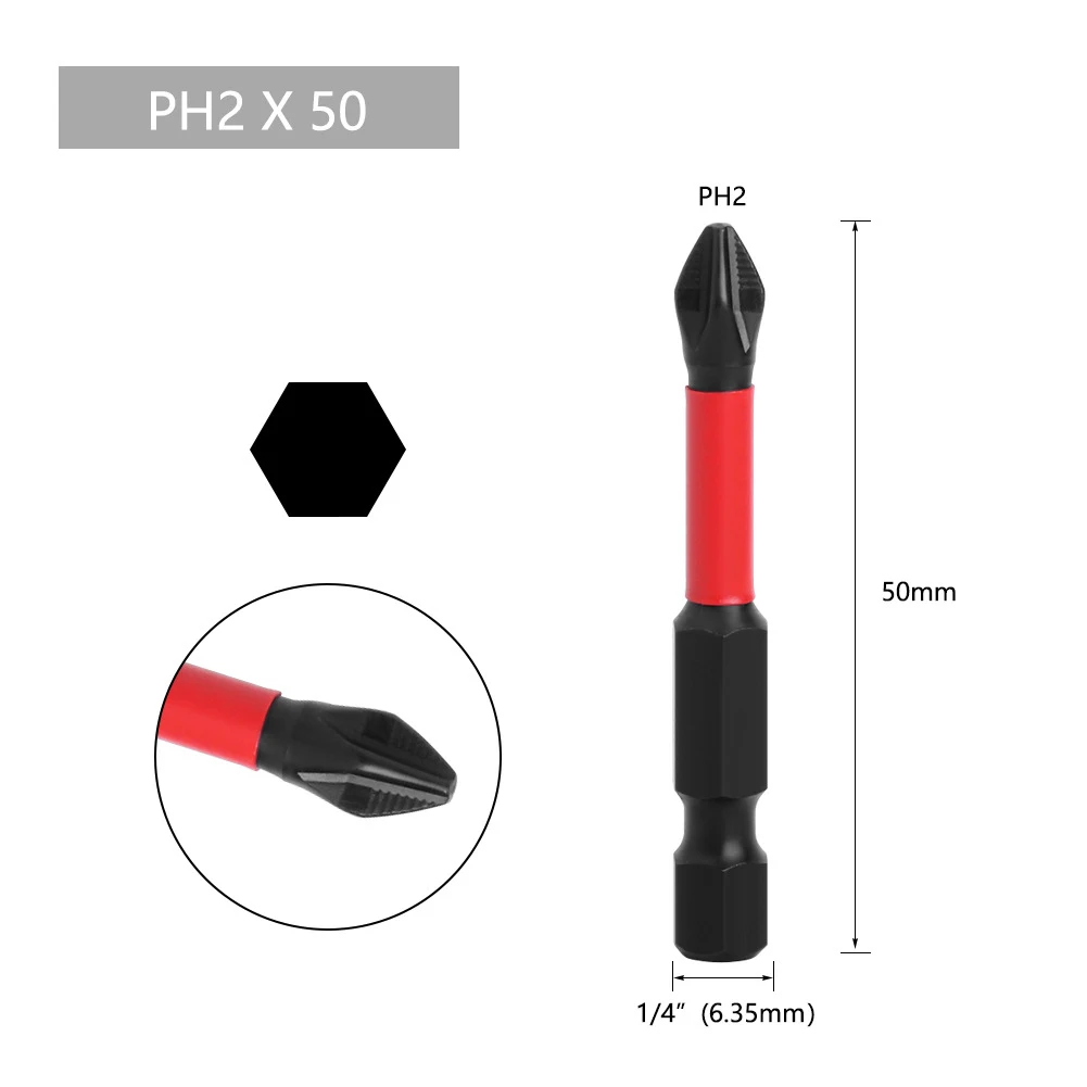 Durable Cross Drill Bit Screwdriver Bits Cross Screwdriver Electric Drill Bit Head Hex Shank High Hardness Non-Slip PH2
Durable Cross Drill Bit Screwdriver Bits Cross Screwdriver Electric Drill Bit Head Hex Shank High Hardness Non-Slip PH2