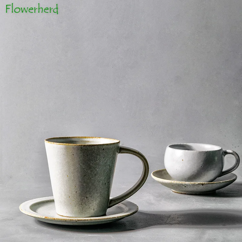 Coarse Pottery Coffee Cup and Saucer Set Handmade Retro Japanese Coffee Mug Art Water Cup Ceramic Tea Mug Hanging Ear Coffee Cup
Coarse Pottery Coffee Cup and Saucer Set Handmade Retro Japanese Coffee Mug Art Water Cup Ceramic Tea Mug Hanging Ear Coffee Cup