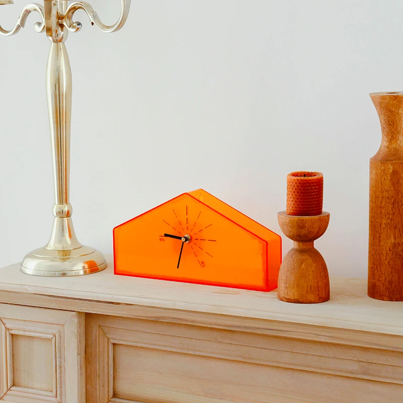 Home Art Wall Clock Orange Desk Clock Modern Minimalist Decorative Mute Table Clocks Chic Streamlined Clock Household Supplies
Home Art Wall Clock Orange Desk Clock Modern Minimalist Decorative Mute Table Clocks Chic Streamlined Clock Household Supplies