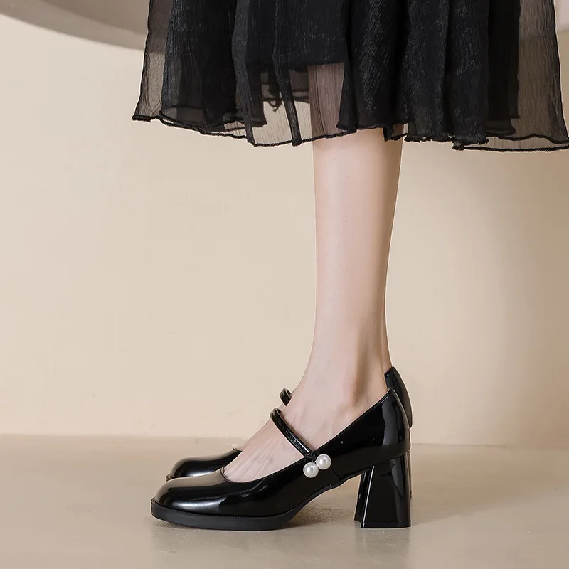 Vintage Mary Jane Shoes Spring Round Toe Thick Heel PU Leather Shoes High Heel Single Shoe Girl Zapatos De Mujer Party Pumps
Vintage Mary Jane Shoes Spring Round Toe Thick Heel PU Leather Shoes High Heel Single Shoe Girl Zapatos De Mujer Party Pumps
