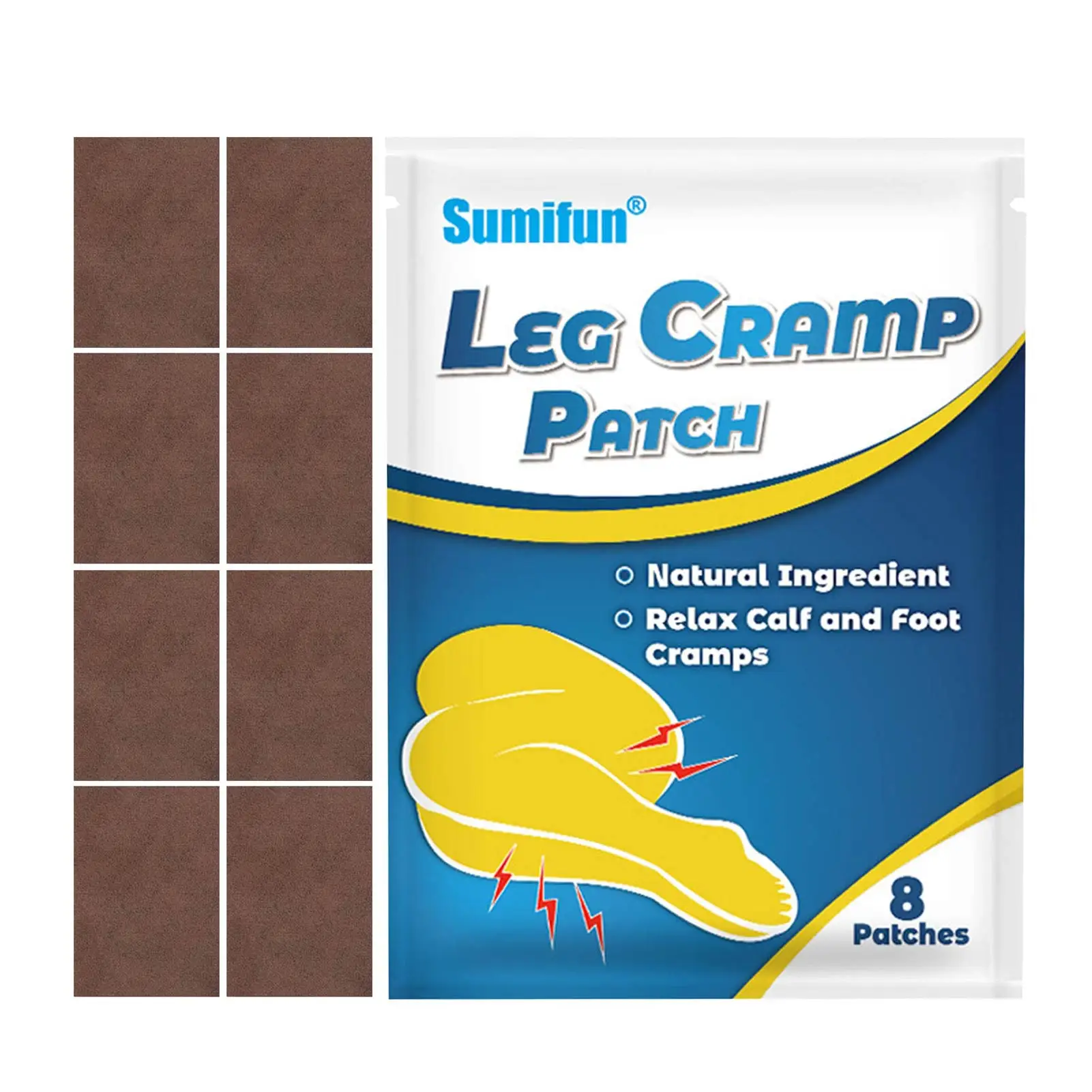 8Pcs Leg Cramps Patches Natural Herbal Extract Non-woven Fabric Cut-able Neck Knee Leg Muscles Pain Relief
8Pcs Leg Cramps Patches Natural Herbal Extract Non-woven Fabric Cut-able Neck Knee Leg Muscles Pain Relief