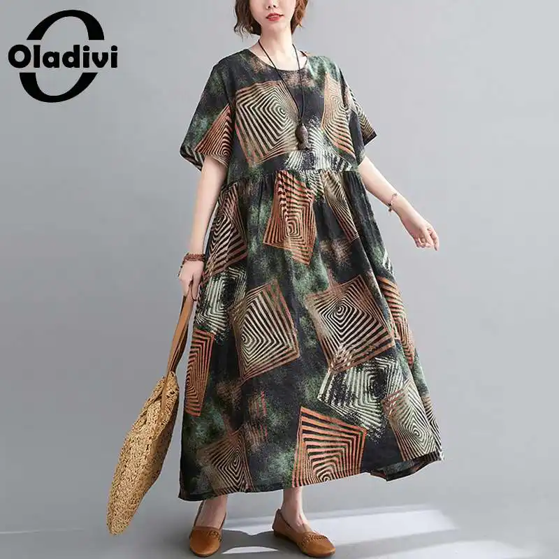 Oladivi Oversized Clothes Fashion Print Boho Dresses Women Summer Holiday Beach Wear 2022 Casual Loose Bohemian Dress Tunic Robe
Oladivi Oversized Clothes Fashion Print Boho Dresses Women Summer Holiday Beach Wear 2022 Casual Loose Bohemian Dress Tunic Robe