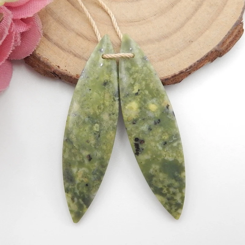Charms Jewelry Earrings Pairs,Natural Serpentine Handmade Irregular shape Earrings Beads43x12x4mm6.4g
Charms Jewelry Earrings Pairs,Natural Serpentine Handmade Irregular shape Earrings Beads43x12x4mm6.4g