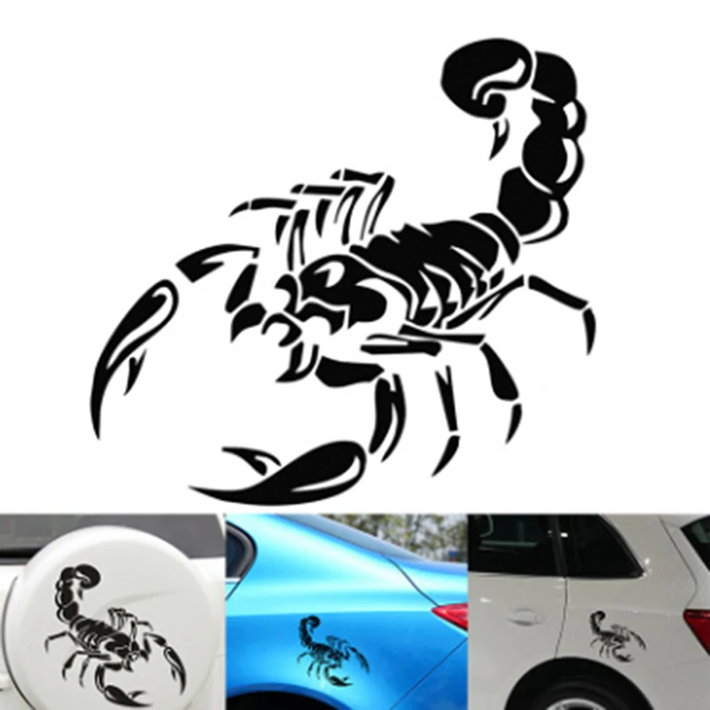 

Personality Scorpion Car Sticker And Decals Reflective Laser Car Styling 3D Stickers Waterproof Sunscreen