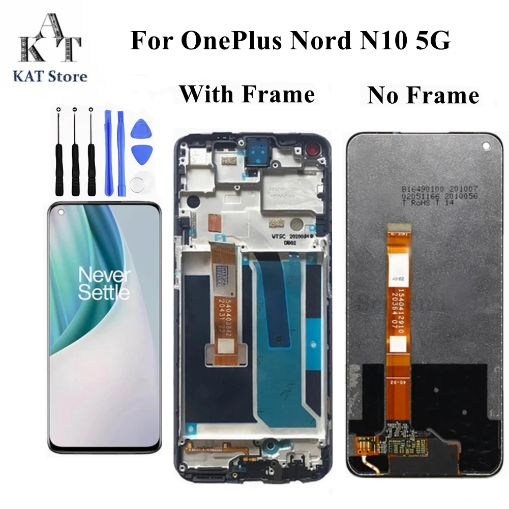 KAT Original 6.5'' Display For OnePlus Nord N10 5G BE2029 BE2025 BE2026 LCD Touch Screen Assembly With Frame Replacement Parts
KAT Original 6.5'' Display For OnePlus Nord N10 5G BE2029 BE2025 BE2026 LCD Touch Screen Assembly With Frame Replacement Parts