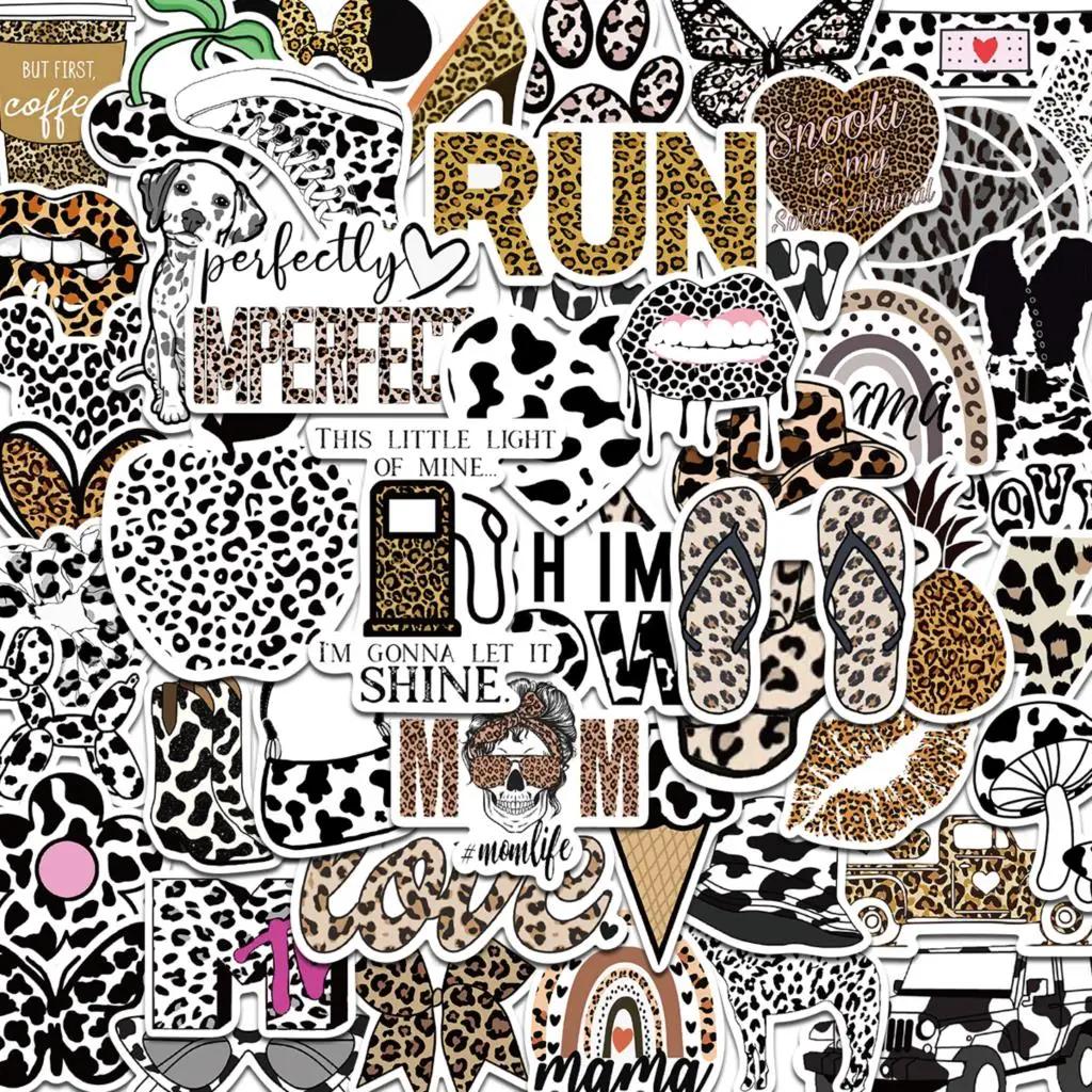 10/50PCS Leopard Milk Style Cool Fashion Stickers Vintage For DIY Kid Notebook Luggage Motorcycle Laptop Refrigerator Decal Toys
10/50PCS Leopard Milk Style Cool Fashion Stickers Vintage For DIY Kid Notebook Luggage Motorcycle Laptop Refrigerator Decal Toys