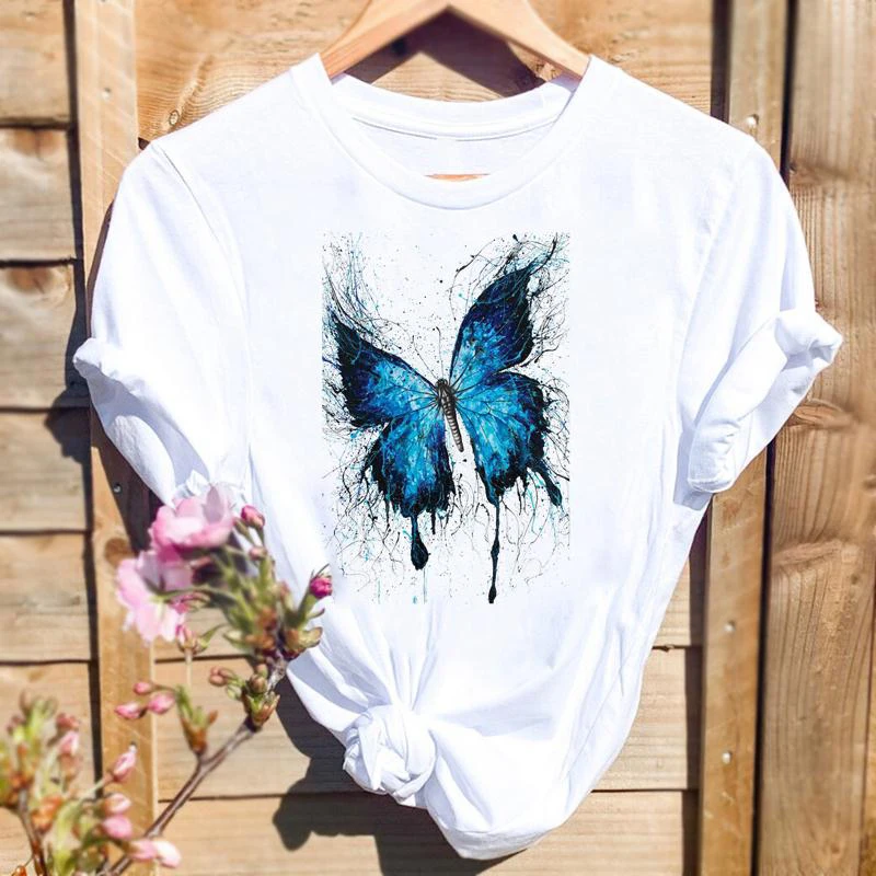 Women Watercolor Butterfly Fashion Graphic T Top Cartoon Short Sleeve 90s Spring Summer Shirt Print Tshirts Female Tee T-Shirt
Women Watercolor Butterfly Fashion Graphic T Top Cartoon Short Sleeve 90s Spring Summer Shirt Print Tshirts Female Tee T-Shirt