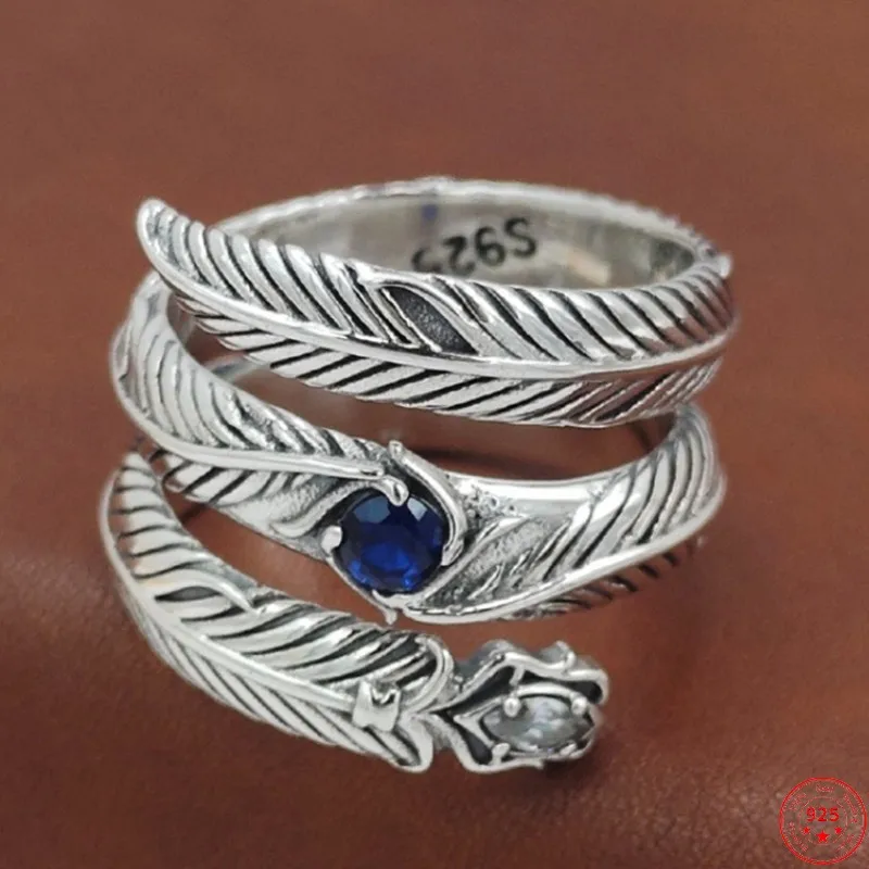 S925 Sterling Silver Rings for Women Men 2023 New Women's Fashion Personality Feather Zircon Adjustable Pure Argentum Jewelry
S925 Sterling Silver Rings for Women Men 2023 New Women's Fashion Personality Feather Zircon Adjustable Pure Argentum Jewelry