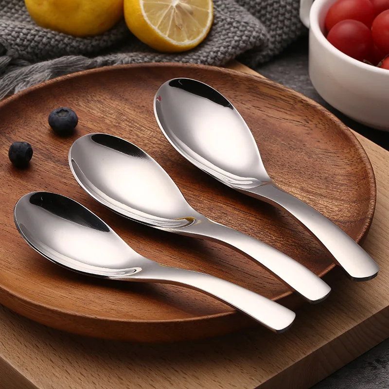 2Pcs Stainless Steel Chinese Soup Spoons Silver Earl Round Bottom Count Spoons Thick Spoon Tableware Rice Tableware
2Pcs Stainless Steel Chinese Soup Spoons Silver Earl Round Bottom Count Spoons Thick Spoon Tableware Rice Tableware